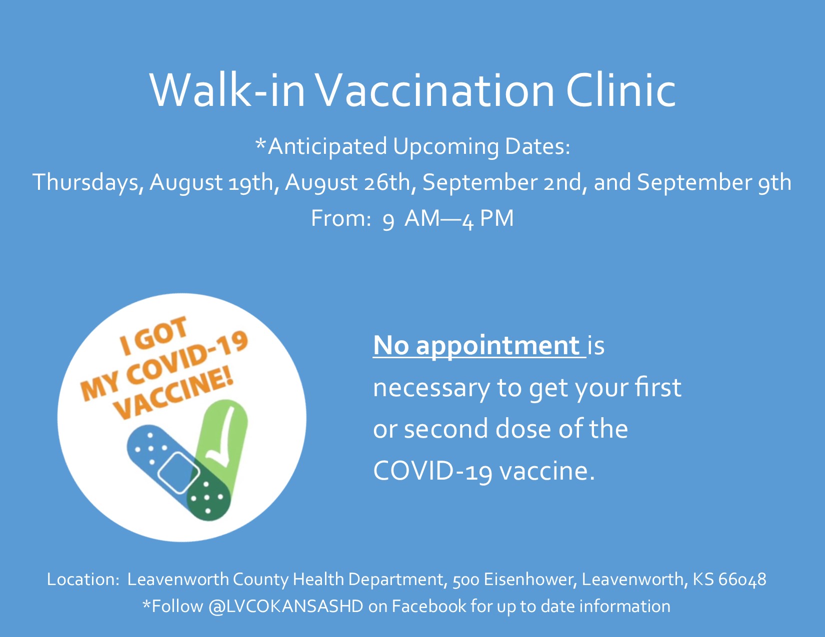 vaccination clinic updated for newsletter